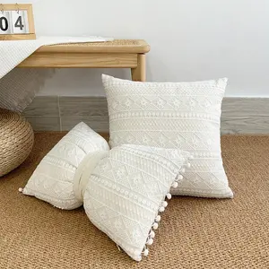 New Arrival French Luxury Gauze Lace Throw Pillow Cover 45x45 cm Cotton Linen Cushion Suppliers