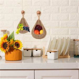 ตะกร้าผลไม้ตะกร้าแขวนตกแต่งด้วยลูกปัดที่แขวนปิดผนัง3ชุดตะกร้าลวดแขวนตะกร้าสี่เหลี่ยมผืนผ้าสวน macrame - Product Image 2