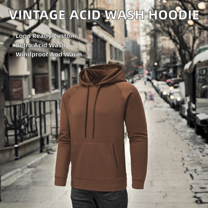 Sudadera con Capucha Unisex Vintage, Estilo Urbano con Doble Cremallera, Personalizable con Logotipo, para Invierno - Product Image 2