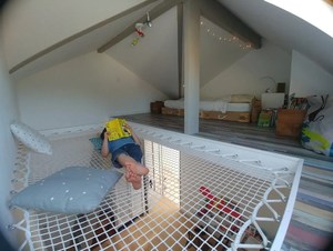 Hamac en <span class=keywords><strong>filet</strong></span> tressé en polyester blanc et <span class=keywords><strong>filet</strong></span> de sol pour <span class=keywords><strong>mezzanine</strong></span> avec service de traitement de coupe personnalisé - Product Image 3