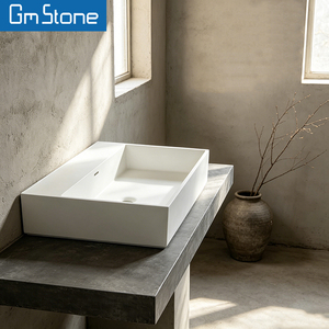 Lavabo de <span class=keywords><strong>Piedra</strong></span> Artificial GM Stone para Baño, <span class=keywords><strong>Encimera</strong></span> para Lavabo, Lavamanos para Hotel, Casa de Huéspedes, Villa - Product Image 4