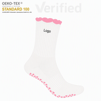Chaussettes de yoga et de Pilates pour femmes, en coton tricoté, à côtes bulles, antidérapantes, avec logo personnalisé, pour l'été – Qualité OEM supérieure