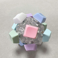 Cubo Antistress Luminoso a 12 Tasti, Giocattolo per Bambini con Tasti a Pressione, Accessorio per Zaino
