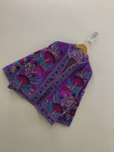 Veste d'hiver unisexe en velours violet avec broderie Suzani, imprimé animal, dentelle en coton, boutons, respirante, écologique, chic ethnique, OEM - Product Image 4
