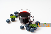 1.2kg Grosir U-pick Brand Jus Konsentrat Rasa Blueberry untuk Minuman Bubble Tea Sirup Buah Umur Simpan 12 Bulan