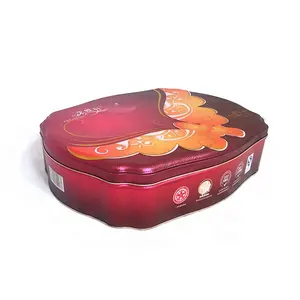 High Quality Chinese Factory Rectangular Tin Moon Cake Box In Special Shape