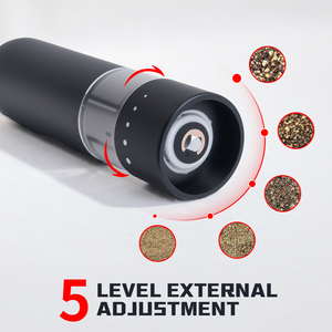 Ensemble <span class=keywords><strong>de</strong></span> moulins à <span class=keywords><strong>sel</strong></span> et à poivre automatiques rechargeables par USB, en acier inoxydable moderne, avec meule en céramique, portables pour la cuisine quotidienne - Product Image 2