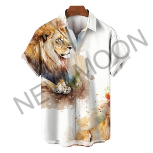Camisa Hawaiana Personalizada para Hombre, Camisa Floral de Manga Corta, Holgada, Transpirable, de Lujo, Informal, con Estampado de Tigre - Product Image 3