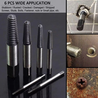 Kit d'extracteurs de vis en acier au carbone pour les goujons rouillés cassés et le retrait des tuyaux d'eau, 8 pièces