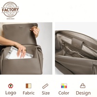 Sac à langer multifonction 5 en 1 grande capacité, sac de voyage imperméable en nylon, sac à dos convertible personnalisé pour les soins de bébé