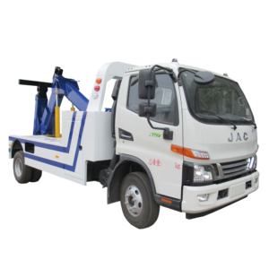 Carro Attrezzi JAC 4X2 a 6 Ruote con Verricello da 4 Tonnellate, Capacità di Traino 5 Tonnellate, Camion di Recupero Stradale Cinese in Vendita - Product Image 1