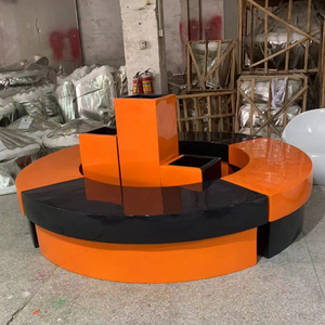 Y331 fibra de vidrio en forma de arco moderno ecológico resistente a los rayos UV maceta muebles de salón silla Banco centro comercial taburete de ocio - Product Image 4