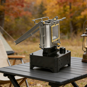 INBESTCAMP Réchaud de cuisson et de chauffage 2-en-1, durable, pour tente, chauffage à mèche personnalisé, foyer, rétro, au pétrole et à l'eau - Product Image 1