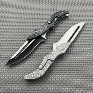 Coltello Tascabile Pieghevole EDC per Campeggio e Autodifesa, Design 2024, Lama Estensibile in Acciaio D2 - Product Image 6