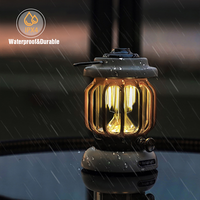 Lampes de camping rétro suspendues, lanterne de jardin portable, lampe de secours rechargeable LED pour le camping en plein air