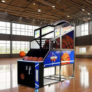 Console de jeu électronique interactive d'arcade à monnayeur pour adultes, machine de basketball pliable d'intérieur - Product Image 2