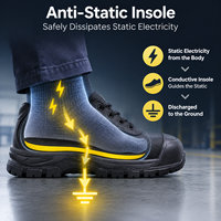 Semelles antistatiques ESD pour chaussures de travail, semelles de sécurité contre les décharges électrostatiques pour les travailleurs d'usine