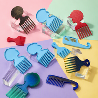 J267 Vente en gros Moules en silicone personnalisés écologiques pour peignes à cheveux femme et brosses afro, forme rectangulaire, facile à démouler