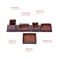 Organisateur de bureau boîtes de rangement en cuir PU bureau pliable organisation de bureau boîte de rangement