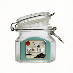 Pot en verre de qualité supérieure de 200 ml avec couvercle à clip pour aliments, café, miel, thé, sauce, etc. - Product Image 2