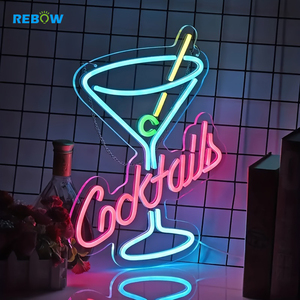 Rebow Led Flex Custom Neon <strong>Sign</strong> Neon Strip Number Letter Light <strong>Cocktail</strong> Neon <strong>Sign</strong> for Wedding <strong>Sign</strong> - Product Image 4