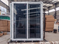 Ventana Corredera Horizontal de PVC Estilo Americano, Vidrio Templado Tintado, Mosquitera, Insonorizada, para Exteriores, Villas y Hoteles