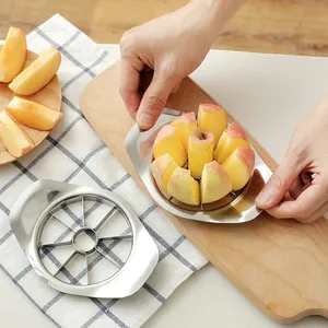 Cortador de frutas para cozinha wxl085, ferramenta de corte descascador e cortador para apple e aço inoxidável