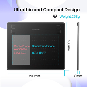 Tableta Gráfica Digital <span class=keywords><strong>HUION</strong></span> HS64 Profesional con Lápiz USB para Escritura, Animación y Dibujo - Product Image 2