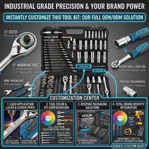 Caixa de Ferramentas Mecânicas Atacado com 216 Peças, Kit de Ferramentas Manuais com Chaves Mistas, Jogo de Soquetes 1/2", 1/4", 3/8" para Garagem e Reparo Automotivo, OEM ODM - Product Image 4