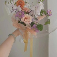 Papier Glassine Froissé Imperméable LUCIA pour Emballage de Bouquet de Fleurs, Doublé de Bouffées de Papier, Matériau d'Emballage Extérieur LF160483