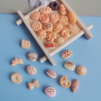 100 PIÈCES Cabochons miniatures en résine à dos plat, série Biscuits, pour épingles à cheveux, scrapbooking, bricolage, décoration intérieure, artisanat et accessoires de nail art