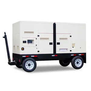 Mobiele power station 150kw stille generator trailer 188kva diesel generator met wielen