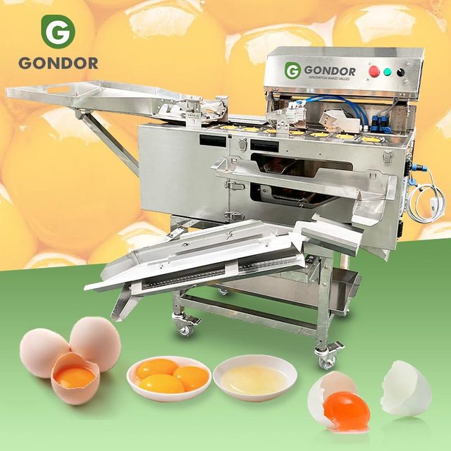White Yolk Break Breaker Liquid Egg Shell Separator Separate Process Crack Cracker Cracking and Machine