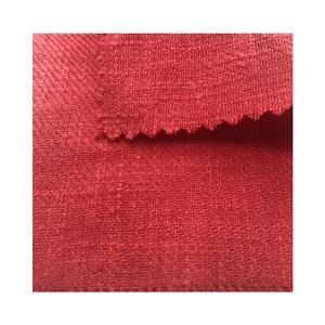 Ramie Fabric Breathable Sand Washed Linen Cotton Slub Fabric For Garment Rami Cotton Fabric