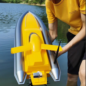 Bateau RC de pêche silencieux en acier inoxydable haute puissance Blue Sky avec télécommande et dégagement automatique du filet - Product Image 2