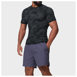 Ropa Deportiva Personalizada para Hombre, Camiseta de Entrenamiento, Cuello Redondo, Corte Ajustado, Ropa Deportiva para Gimnasio - Product Image 3