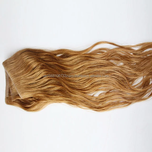 Extensiones de Cabello Rubio con Trama Invisible, Cabello Humano Remy Liso y Sedoso con Puntas Gruesas, Trama Invisible para Proveedores de Salones de Belleza - Product Image 2