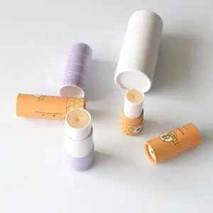 Vendita calda tubo cilindro di carta attorcigliare su imballaggio per il deodorante bastone cartone contenitore vuoto con etichetta stampata