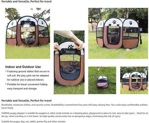 Accesorios Para perros, cercado eléctrico portátil Para animales, tienda Plegable Para Mascotas - Product Image 4