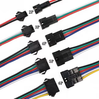 Connecteur LED Wavelink 2, 3, 4, 5, 6 broches, mâle/femelle, RGB, JST, avec câble pour bandes LED