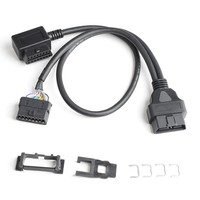 Cable divisor OBD2 de 1 macho a 2 hembras, cable de extensión de 16 pines con soporte de montaje para diagnóstico de automóviles
