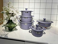 Usine OEM du Zhejiang UAKEEN – Ensemble de 10 ustensiles de cuisine en aluminium de luxe antiadhésifs, casseroles et poêles, vente en gros, conception de logo sur plaque métallique