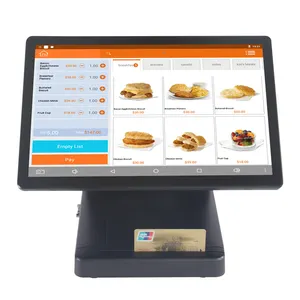 Restoranlar Fast Food kafeler küçük perakende mağazaları için 880 ''Win/Android ekran ile yazarkasa POS 15.6 terminali
