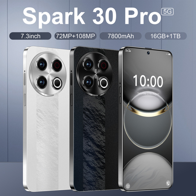 Wholesale Spark 30 Pro 5G Phone 16GB+1TB Large Memory 7800mAh Big Battery Bulk Unlocked Mobile Phone