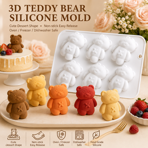 <span class=keywords><strong>Molde</strong></span> de Silicona 3D de Grado Alimenticio con Forma de Oso Teddy <span class=keywords><strong>para</strong></span> Mousse, Pastel, <span class=keywords><strong>Chocolate</strong></span>, Caramelos, Gelatina, Jabón, Repostería DIY - Product Image 1