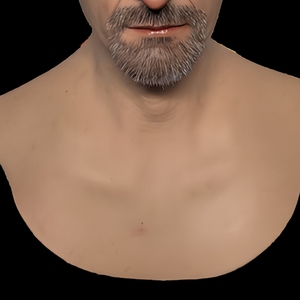 Masque facial masculin en silicone ultra-réaliste avec barbe, masque intégral pour cosplay, accessoire <span class=keywords><strong>de</strong></span> film, déguisement, masque <span class=keywords><strong>de</strong></span> célébrité en silicone - Product Image 4