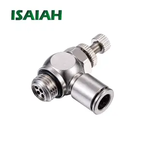 China Supplier Air Brake Metal Brass Throttle Valve Manufacturer Air Flow Speed Control Valve