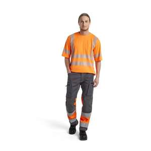 BLAKLADER - 155118119653C50 Pantalon haute visibilité stretch Gris moyen/Orange-EAN 7330509746189 HI-VIS WORKWEAR - Product Image 3