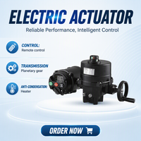 Actionneur de vanne électrique non intrusif de type modulant série HELI HOM/HQ, télécommande intelligente, AC220V, couple de 100 Nm, moteur de 40 W