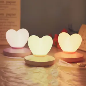 Classic Heart Shape Design Silicone Night Light 5V Night Light With Low Price